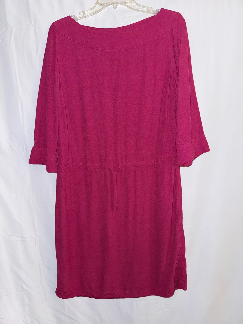 J. Jill Pink Shift Dress with Drawstring Tie Waist Size Medium